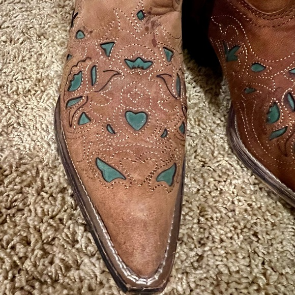 Laredo Western Cutout Boots Turquoise Cutouts - Picture 2 of 4